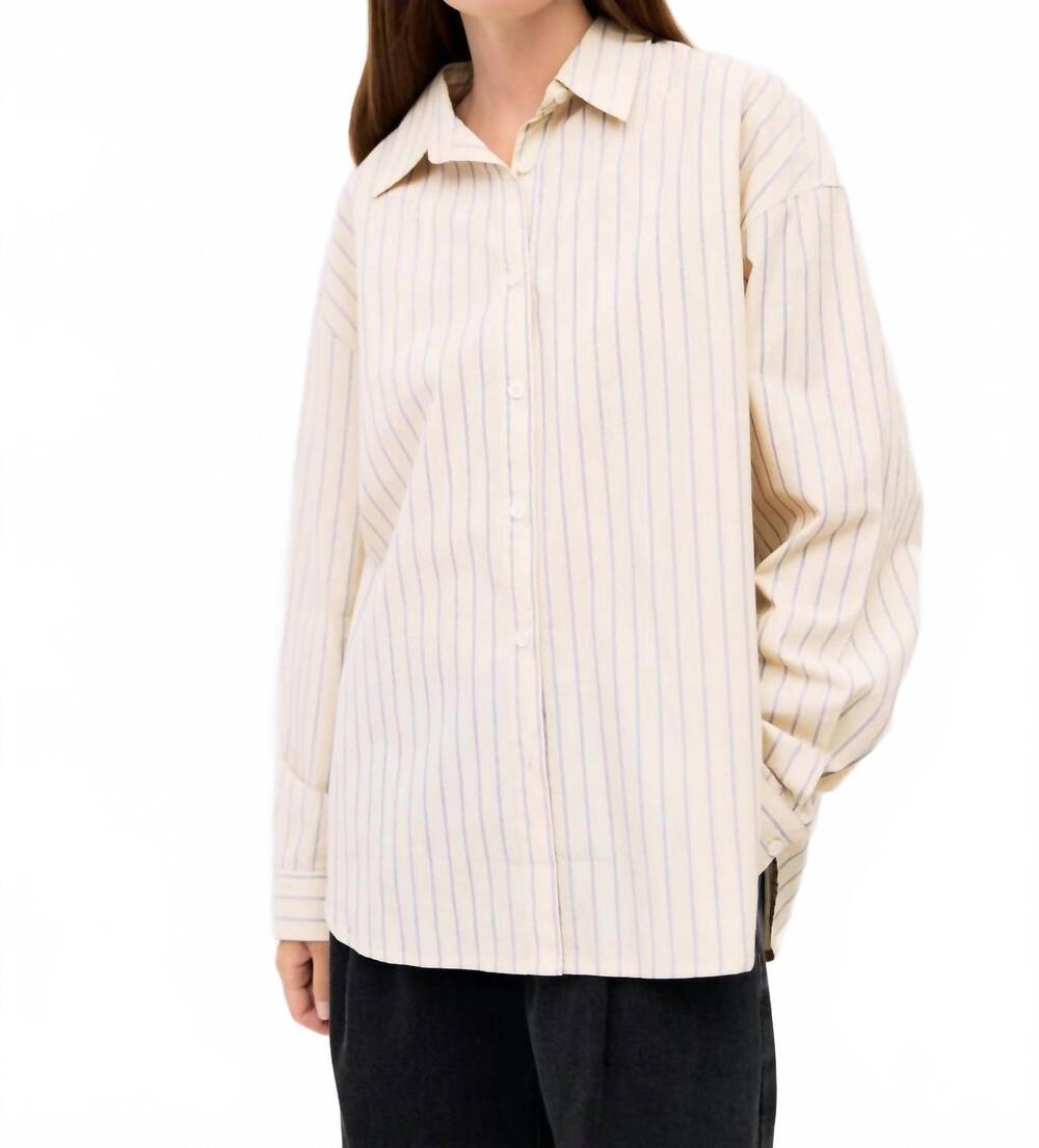 NEW MOD REF brigid button down top in cream